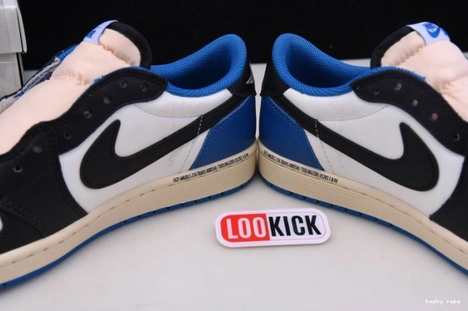 Cheap Husky Retro Jordan 1 Low Air Scott Fragment DM7866-140 x x Travis Design 0823
